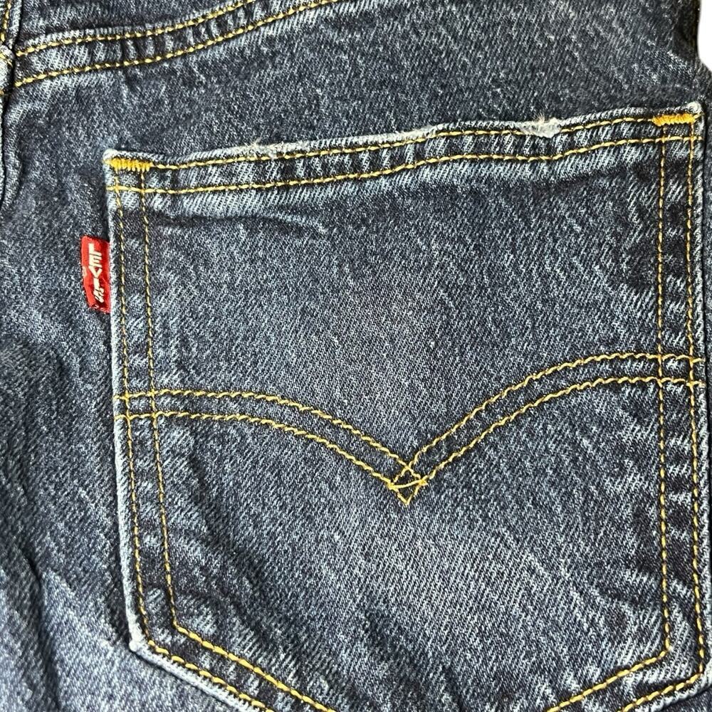 Levis Jeans Womens 24 (24x31) Blue Premium 70s High Rise Slim Straight Dark Wash - Picture 8 of 9